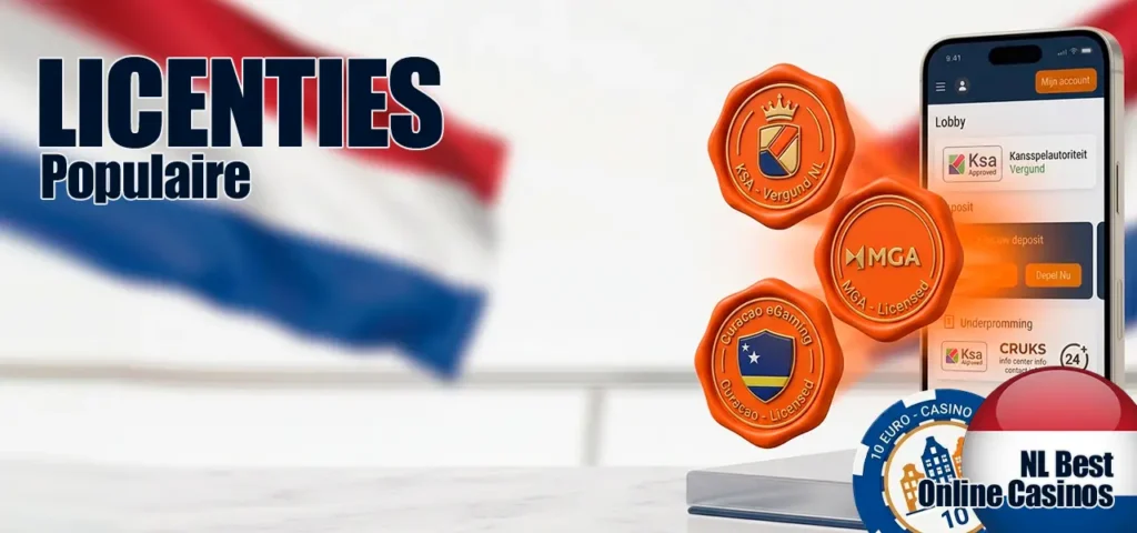 Populaire en betrouwbare licenties voor online casino's in Europa.